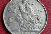Beautiful 1889 Queen Victoria Silver Crown