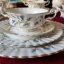 47 Piece Royal Albert Brigadoon Pattern Bone China Gold Gilt Dinner And Tea Service / Set For 5 Person Setting Made In England Image 9