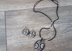 Charm Pendant Necklace/ Earrings Set.