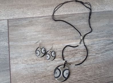 Charm Pendant Necklace/ Earrings Set.