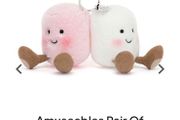 New JELLYCAT Amuseables Pair of Marshmallows Bag Charm