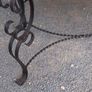 Table 1960s 70s Mid size coffee table hight sold Iron and tiles Top Heavy but Nice Image 6