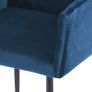 Dining Chairs with Armrests 4 pcs Blue Velvet Image 6