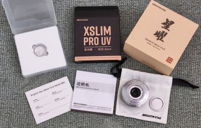 Brightin Star 28mm f2.8 XSlim Pro-M Lens - Liquid Silver (Leica M Mount)
