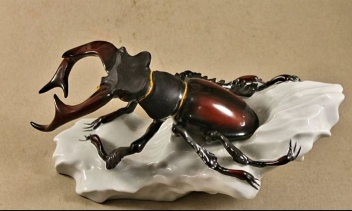 Spectacular rare porcelain large Angler bug