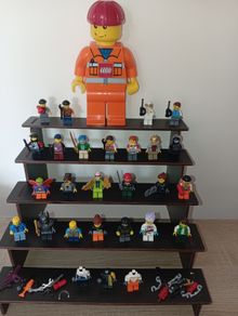 Collection Of Lego Mini Figures Plus Large Torch figure Originals In Good Order With Extras