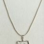 Vintage Sterling Silver Shamrock Pendant (L18" - 4,79g) Image 2