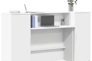 Reception Desk White 180x50x103.5 cm Engineered Wood