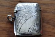 Antique Sterling Silver Vesta Case - High Shine Finish (Birmingham 1923)