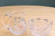 Galway Crystal Milk &amp; Sugar Bowl