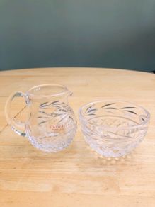 Galway Crystal Milk & Sugar Bowl