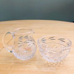 Galway Crystal Milk & Sugar Bowl