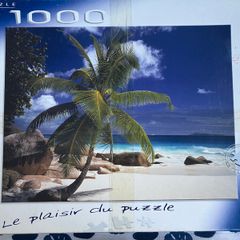 jigsaw puzzle 1000 FREE  beach palm tree