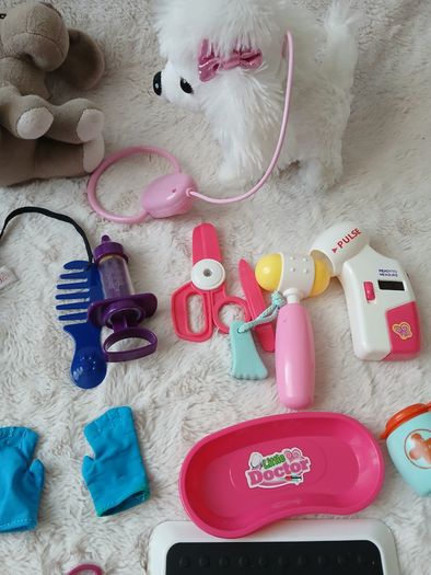 Our Generation dolls clothes doctor vet outfit dresses and accessories inc battery operated dog etc