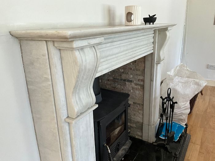 Marble fireplace