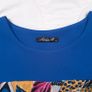 Sophie B Blue Multicolor Tropical Leaf Print Sheer Kaftan Tunic Dress 12UK/40EU Image 2