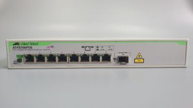 8 Port  POE Ethernet Switch Allied Telesis T-FS708/POE
