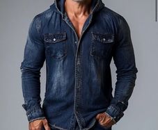 Giovanco Denim Hooded Shirt