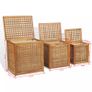 Laundry Box Set 3 Pieces Teak Image 9