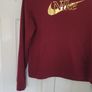 nike icon funnel neck hoodie size xs burgundy in excellent condition Image 3