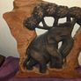 Carved Wooden Elephant Wall Hanging Image 3