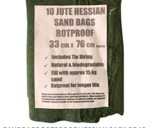 Sandbags Rot Proof Hessian 33cm x 76cm (13'x30')