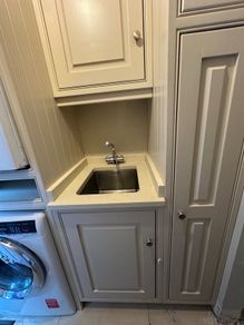 Inframe utility units, quartz surround with sink
