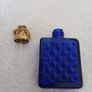 Vintage Cobalt Blue Glass Miniature Perfume Bottle Image 2