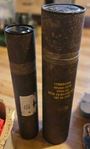 2 Cardboard Military Logistics Storage Tubes