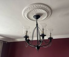 Black 5 arm chandelier