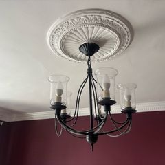 Black 5 arm chandelier