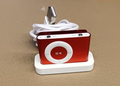 Apple iPod Shuffle A1204 2nd Gen 2GB, Red Excellent Condition with Original Apple Charger