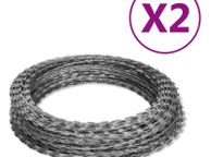 main image for ad NATO Razor Wires Helical Wire Rolls 2 pcs Galvanized Steel 100 m