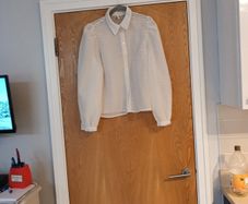 Only White Long Sleeved   Blouse.    S. M- 12  New.