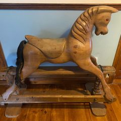 rocking horse solid wood hand crafted rocking horse ideal Christmas birthday gift