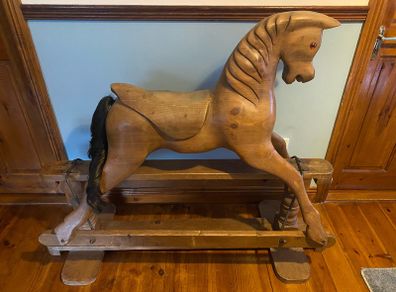 rocking horse solid wood hand crafted rocking horse ideal Christmas birthday gift