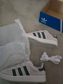adidas light grey dark grey black campus shoes UK8.5