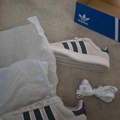 adidas light grey dark grey black campus shoes UK8.5