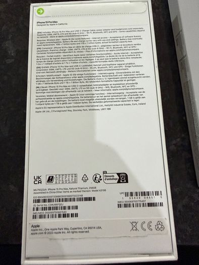 iphone 15 pro max 252gb (apple care plus)