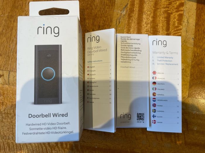 ring doorbell Wired + Chime