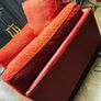 Red 1, 2, 3 mirage seater couch/Sofa and rug Image 7