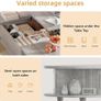 Coffee Table with Lift Top - Wooden Modern Centre Table with Unique Textured & Hidden Storage, for Living Room, Bedroom, Small Space, Home Office Image 3