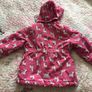 Baby Girls Pink padded Zebra print Jacket with hood 1-2 Yrs Image 2