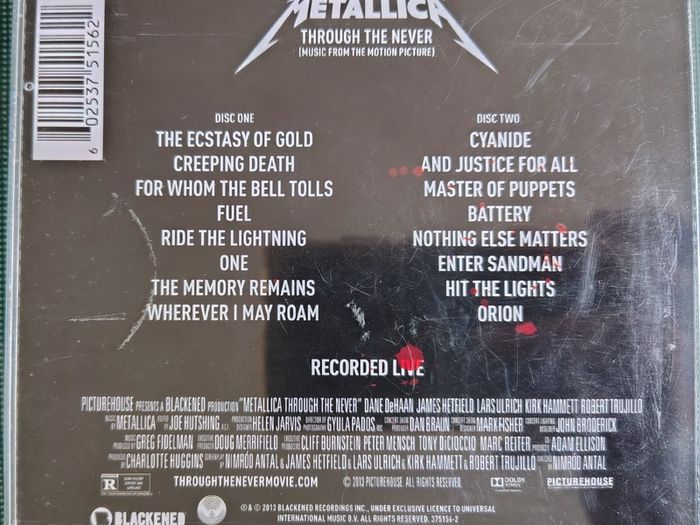 Metallica - Through The Never (Music From The Motion Picture) 2xCD (2013) Thrash Metal EX+
