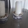 Glass Candle Holders  - Large x 2 Image 3