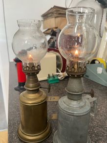 Vintage French Oil Lamps