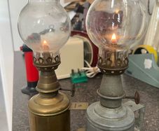 Vintage French Oil Lamps