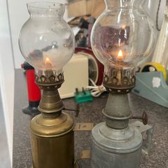 Vintage French Oil Lamps