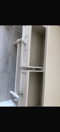 Cream console table