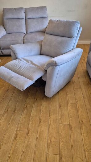 Cindy Grey Fabric Rocker and Recliner